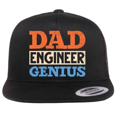 Engineer Dads Dad Engineer Genius Engineering Dad Gift Flatbill Hat