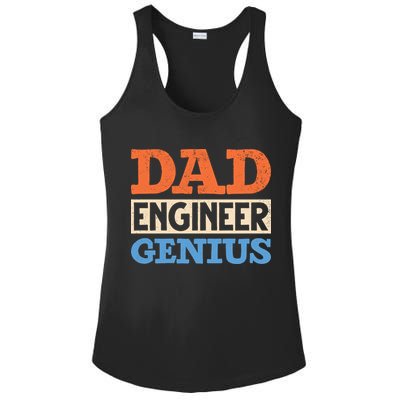 Engineer Dads Dad Engineer Genius Engineering Dad Gift Ladies PosiCharge Competitor Racerback Tank