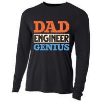 Engineer Dads Dad Engineer Genius Engineering Dad Gift Cooling Performance Long Sleeve Crew