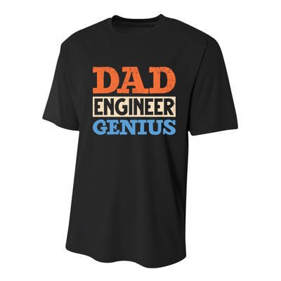 Engineer Dads Dad Engineer Genius Engineering Dad Gift Youth Performance Sprint T-Shirt