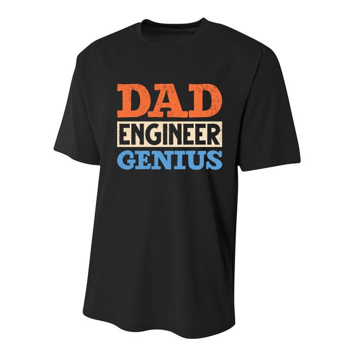 Engineer Dads Dad Engineer Genius Engineering Dad Gift Youth Performance Sprint T-Shirt