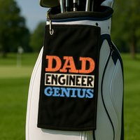 Engineer Dads Dad Engineer Genius Engineering Dad Gift Golf Towel