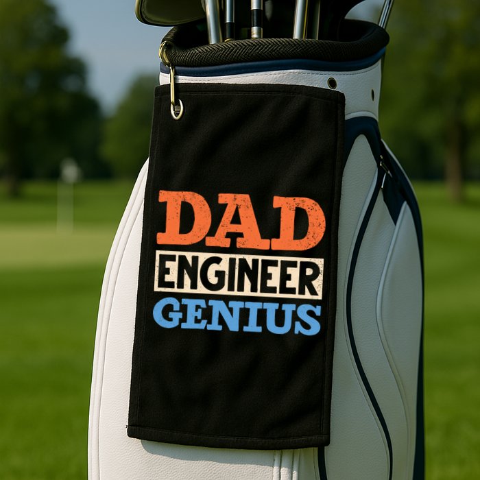 Engineer Dads Dad Engineer Genius Engineering Dad Gift Golf Towel