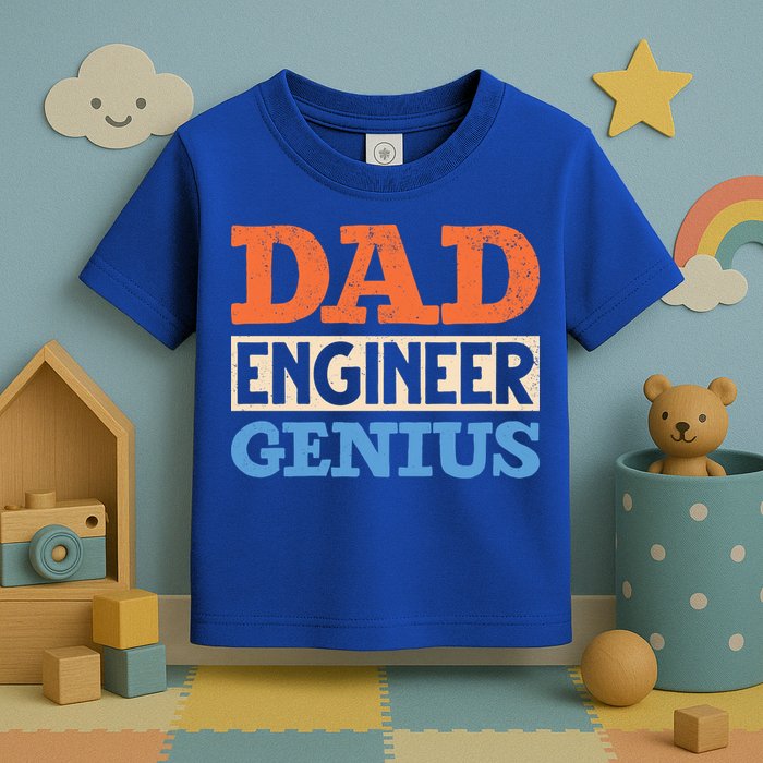 Engineer Dads Dad Engineer Genius Engineering Dad Gift Toddler T-Shirt