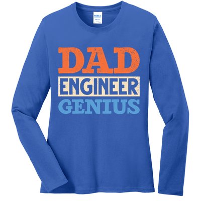 Engineer Dads Dad Engineer Genius Engineering Dad Gift Ladies Long Sleeve Shirt