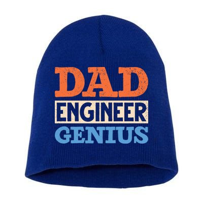 Engineer Dads Dad Engineer Genius Engineering Dad Gift Short Acrylic Beanie