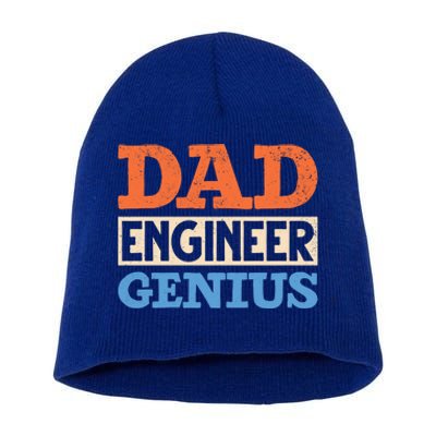 Engineer Dads Dad Engineer Genius Engineering Dad Gift Short Acrylic Beanie