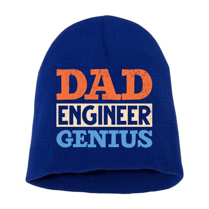 Engineer Dads Dad Engineer Genius Engineering Dad Gift Short Acrylic Beanie
