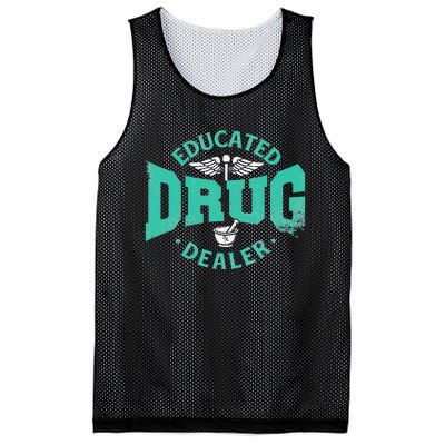 Educated Drug Dealer Pharmacist RX Student PharmD Mesh Reversible Basketball Jersey Tank