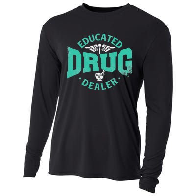 Educated Drug Dealer Pharmacist RX Student PharmD Cooling Performance Long Sleeve Crew