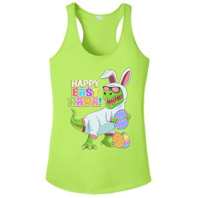 Easter Day Dinosaur Funny Happy Eastrawr T Rex Easter Ladies PosiCharge Competitor Racerback Tank