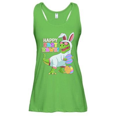 Easter Day Dinosaur Funny Happy Eastrawr T Rex Easter Ladies Essential Flowy Tank