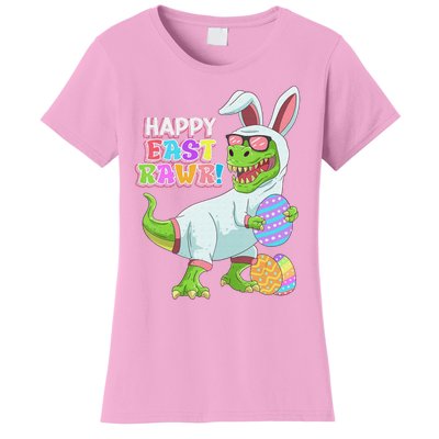 Easter Day Dinosaur Funny Happy Eastrawr T Rex Easter Women's T-Shirt