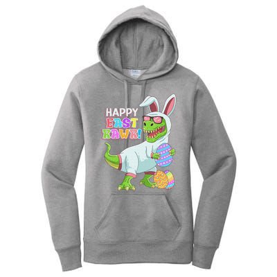 Easter Day Dinosaur Funny Happy Eastrawr T Rex Easter Women's Pullover Hoodie