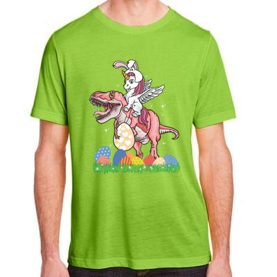 Easter Day Dinosaur Unicorn Bunny Ears Easter Eggs Gift Adult ChromaSoft Performance T-Shirt