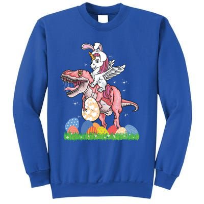 Easter Day Dinosaur Unicorn Bunny Ears Easter Eggs Gift Sweatshirt