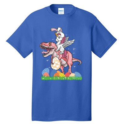 Easter Day Dinosaur Unicorn Bunny Ears Easter Eggs Gift Tall T-Shirt