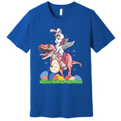 Easter Day Dinosaur Unicorn Bunny Ears Easter Eggs Gift Premium T-Shirt