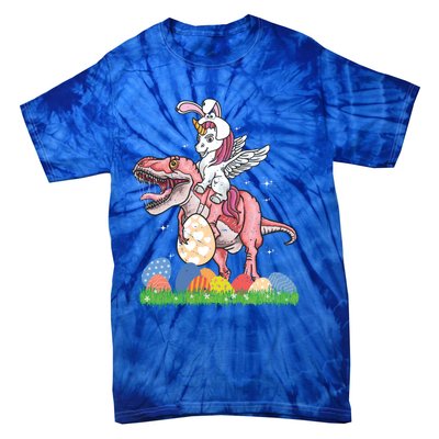 Easter Day Dinosaur Unicorn Bunny Ears Easter Eggs Gift Tie-Dye T-Shirt