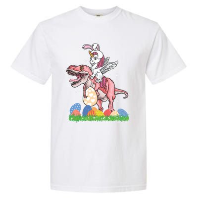 Easter Day Dinosaur Unicorn Bunny Ears Easter Eggs Gift Garment-Dyed Heavyweight T-Shirt