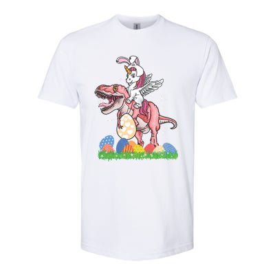 Easter Day Dinosaur Unicorn Bunny Ears Easter Eggs Gift Softstyle CVC T-Shirt