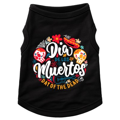 El Dia De Los Muertos Day Of The Dead Skull Sambrero Guitar Doggie Tank