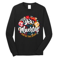 El Dia De Los Muertos Day Of The Dead Skull Sambrero Guitar Long Sleeve Shirt
