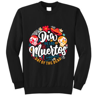 El Dia De Los Muertos Day Of The Dead Skull Sambrero Guitar Sweatshirt