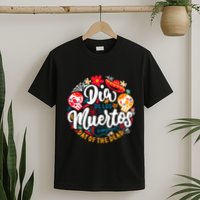 El Dia De Los Muertos Day Of The Dead Skull Sambrero Guitar T-Shirt