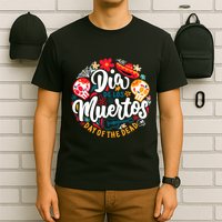El Dia De Los Muertos Day Of The Dead Skull Sambrero Guitar T-Shirt