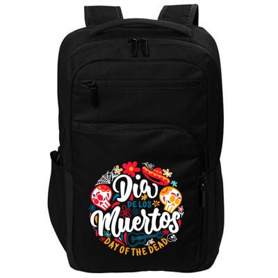 El Dia De Los Muertos Day Of The Dead Skull Sambrero Guitar Impact Tech Backpack