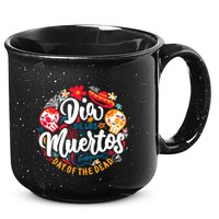 El Dia De Los Muertos Day Of The Dead Skull Sambrero Guitar 15oz Campfire Ceramic Mug