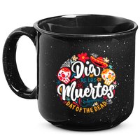 El Dia De Los Muertos Day Of The Dead Skull Sambrero Guitar 15oz Campfire Ceramic Mug