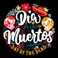 El Dia De Los Muertos Day Of The Dead Skull Sambrero Guitar Drawstring Bag
