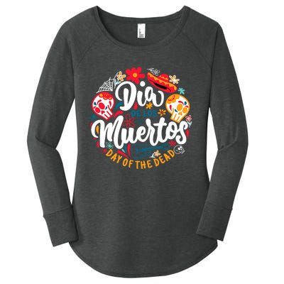 El Dia De Los Muertos Day Of The Dead Skull Sambrero Guitar Women's Perfect Tri Tunic Long Sleeve Shirt