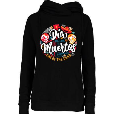 El Dia De Los Muertos Day Of The Dead Skull Sambrero Guitar Womens Funnel Neck Pullover Hood