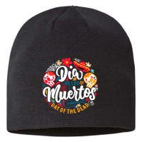 El Dia De Los Muertos Day Of The Dead Skull Sambrero Guitar Sustainable Beanie