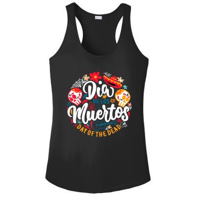 El Dia De Los Muertos Day Of The Dead Skull Sambrero Guitar Ladies PosiCharge Competitor Racerback Tank