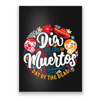 El Dia De Los Muertos Day Of The Dead Skull Sambrero Guitar Poster