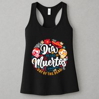 El Dia De Los Muertos Day Of The Dead Skull Sambrero Guitar Womens Tank Top