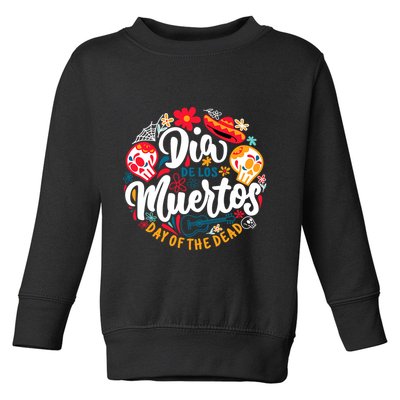 El Dia De Los Muertos Day Of The Dead Skull Sambrero Guitar Toddler Sweatshirt