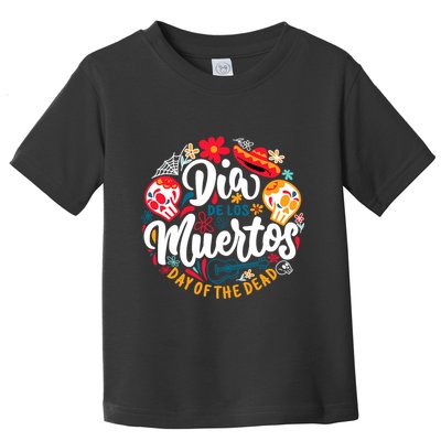 El Dia De Los Muertos Day Of The Dead Skull Sambrero Guitar Toddler T-Shirt