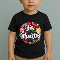 El Dia De Los Muertos Day Of The Dead Skull Sambrero Guitar Toddler T-Shirt