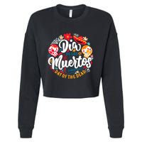 El Dia De Los Muertos Day Of The Dead Skull Sambrero Guitar Cropped Pullover Crew