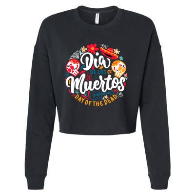 El Dia De Los Muertos Day Of The Dead Skull Sambrero Guitar Cropped Pullover Crew