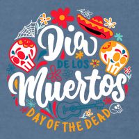 El Dia De Los Muertos Day Of The Dead Skull Sambrero Guitar Garment-Dyed Sweatshirt