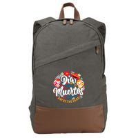 El Dia De Los Muertos Day Of The Dead Skull Sambrero Guitar Cotton Canvas Backpack