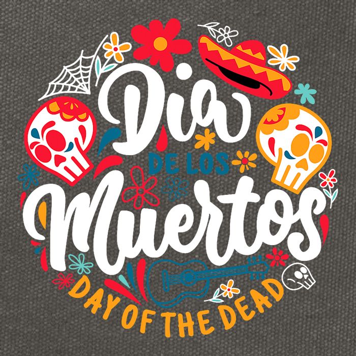 El Dia De Los Muertos Day Of The Dead Skull Sambrero Guitar Cotton Canvas Backpack