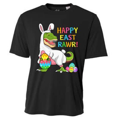 Easter Day Dinosaur Funny Happy Eastrawr T Rex Easter Cooling Performance Crew T-Shirt