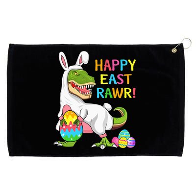 Easter Day Dinosaur Funny Happy Eastrawr T Rex Easter Grommeted Golf Towel